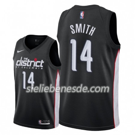 Herren NBA Washington Wizards Trikot Jason Smith 14 2018-19 Nike City Edition Schwarz Swingman